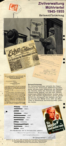 Tafel: Entnazfizierung | © Mühlviertler Schlossmuseum