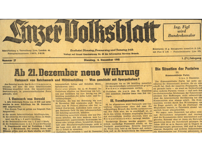 Linzer Volksblatt, 4. Dezember 1945