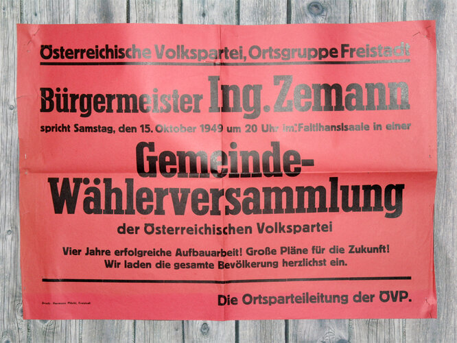Plakat: Wählerversammlung