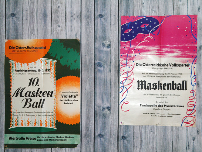 Einladungsplakate der Österreichischen Volkspartei