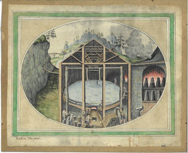 Salinen des Salzkammerguts im 18. Jahrhundert | © K-Hof Kammerhof Museum Gmunden