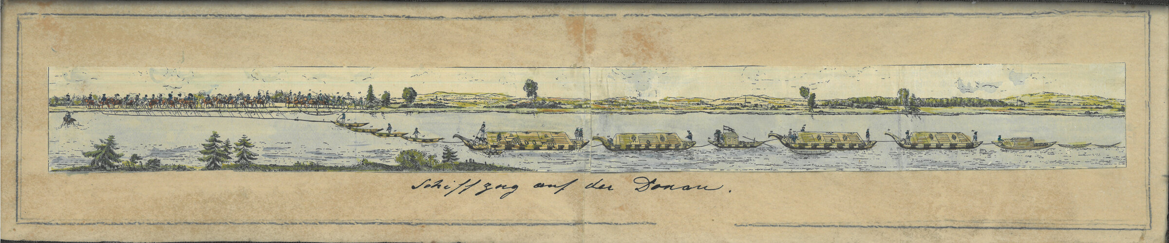 Schiffszug auf der Donau