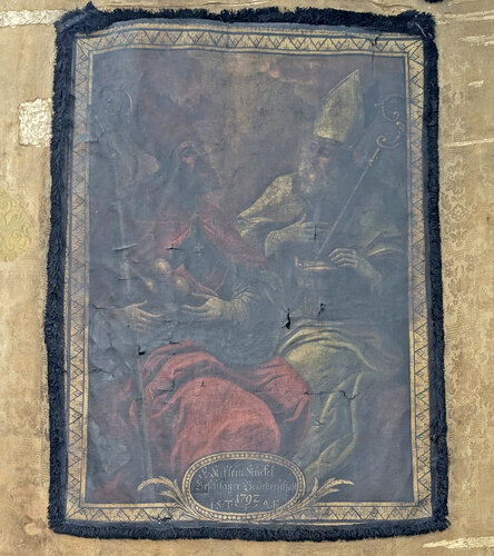 Prozessionsfahne der k.k. Klein-Küfel-Beschlager-Bruderschaft - Detail  | © Foto: K-Hof Kammerhof Museum Gmunden