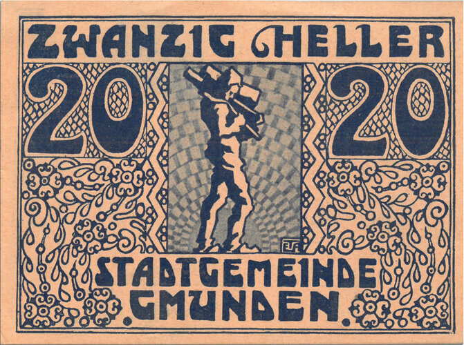 Notgeld von Gmunden mit “Salz-Sujet”: Salzträger