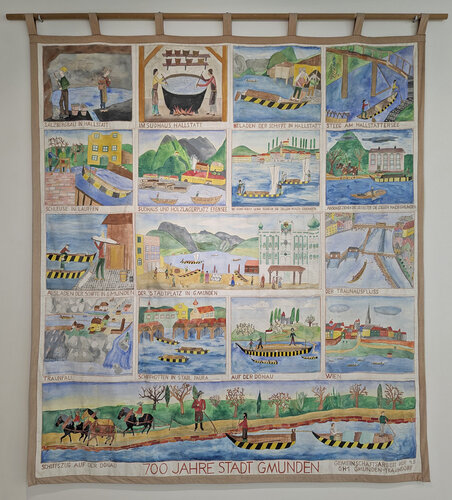 Wandteppich zum Salzweg von Hallstatt nach Wien 