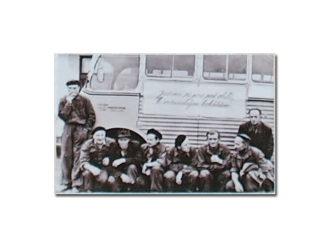 Kommunistische Aktivisten der Papierfabrik Vetrní