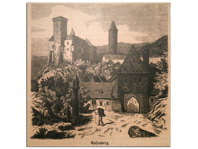 Holzschnitt: Die Herren von Rosenberg | © gemeinfrei