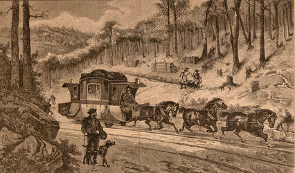 Pferdeeisenbahn Linz - Budweis - 1880 | Quelle: Green Belt Center