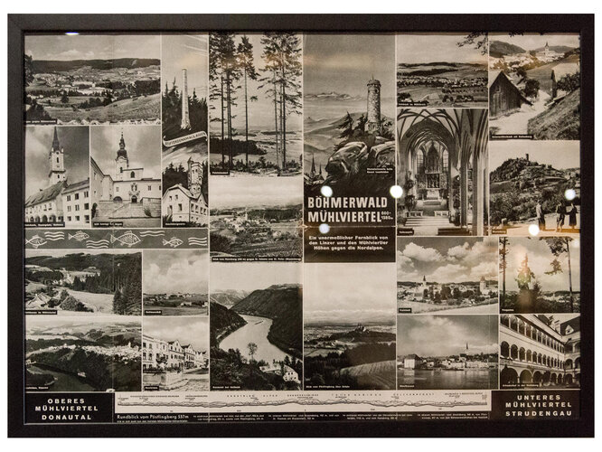 Fremdenverkehrsprospekt und -karte des Mühlviertels