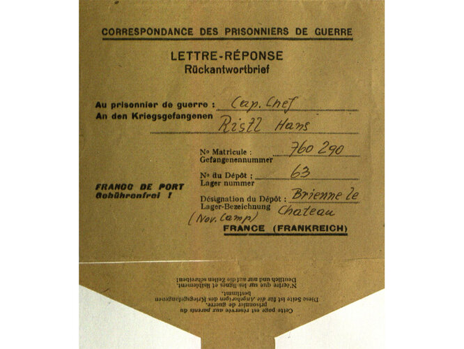 Brief aus der Gefangenschaft