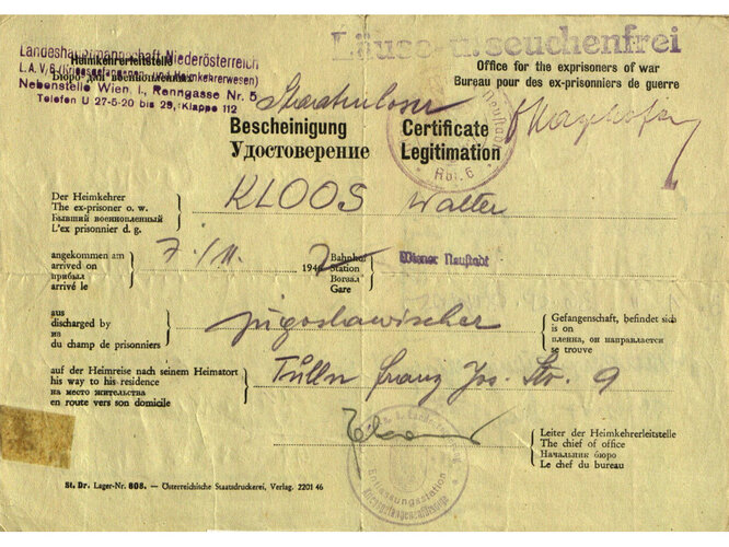 Heimreisebescheinigung