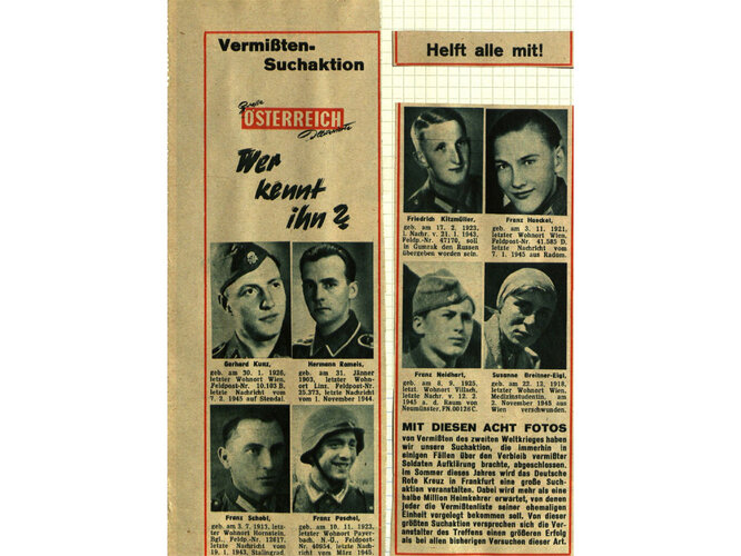 Kriegsvermisstensuchaktion