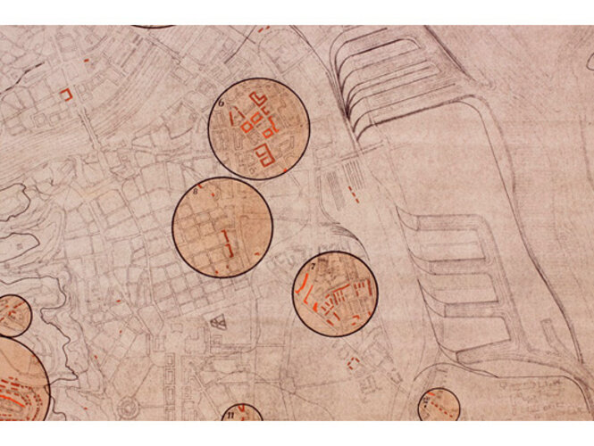 Karte "Wohnungsbau in Linz 1938-1.1.1943" | © Archiv der Stadt Linz