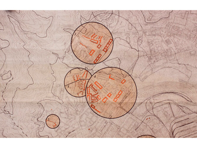 Karte "Wohnungsbau in Linz 1938-1.1.1943" | © Archiv der Stadt Linz