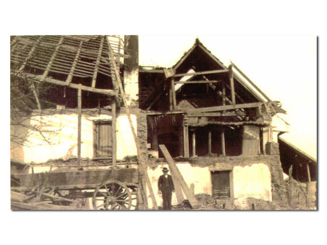 Bombentreffer in Gallenhub