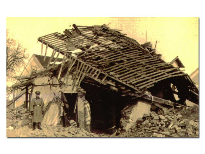 Zerstörungen nach Luftangriffen