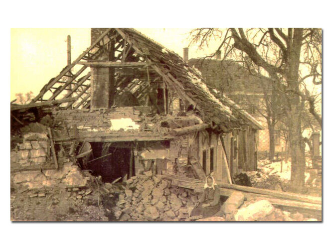 Zerstörungen nach Luftangriffen