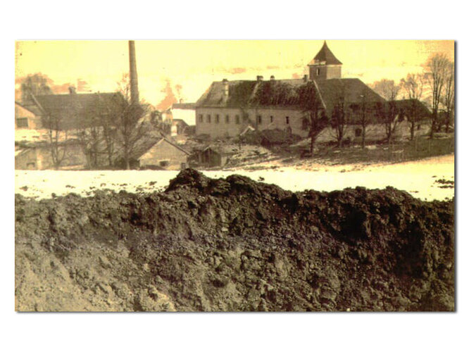 Bombentreffer bei der Brauerei Mühlgrub