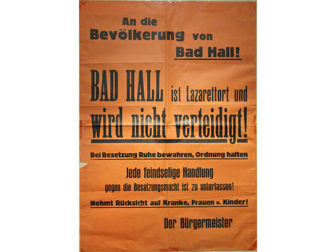 Bad Hall wird nicht verteidigt