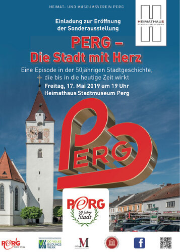 PERG - Die Stadt mit Herz (Ausstellungsplakat) | © Heimathaus-Stadtmuseum Perg