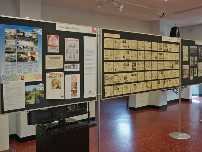 Ausstellungsansicht "Wirtschaft im Wandel"