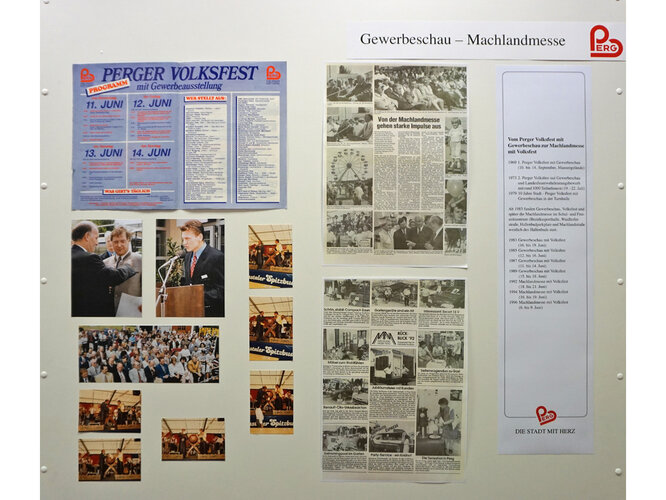 Ausstellungstafel "Gewerbeschau - Machlandmesse"