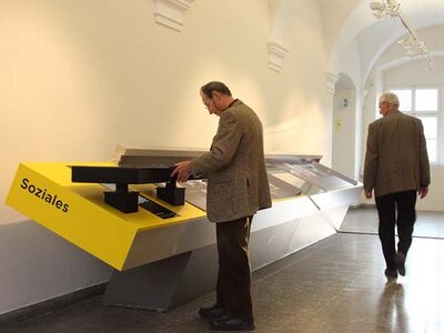 Ausstellungsansicht "Soziales" | © Oö. Museumsverbund