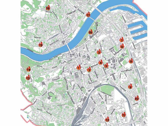 Plan Kampfhandlungen in Linz | © Archiv der Stadt Linz