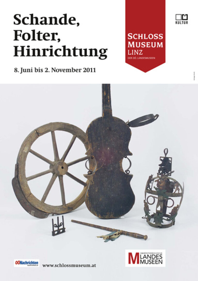 Ausstellungsplakat "Schande Folter Hinrichtung" | © OÖ. Landesmuseen, Foto: Ernst Grilnberger