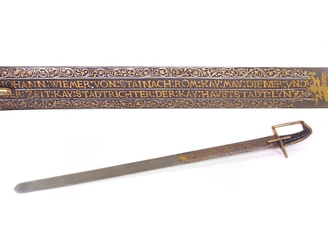 Linzer Stadtrichterschwert von Johann Wimmer | © Oö. Landesmuseen, Foto: Ernst Grilnberger