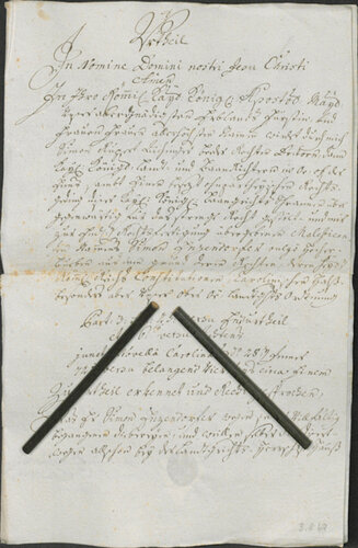 Gerichtsakten, Richterstäbchen | © OÖ. Landesarchiv, Foto: Mühlviertler Schlossmuseum Freistadt, Fritz Fellner