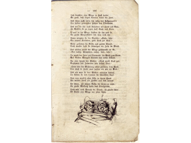 Oberösterreichischer Schwank: "Die Großkinderwiege zu Marchtrenk" | © Mühlviertler Schlossmuseum Freistadt, Foto: Fritz Fellner