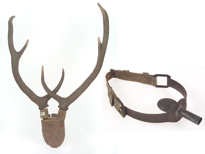 Teil einer Schandmaske (?) für Wilderer | © OÖ. Landesmuseen, Foto: Ernst Grilnberger