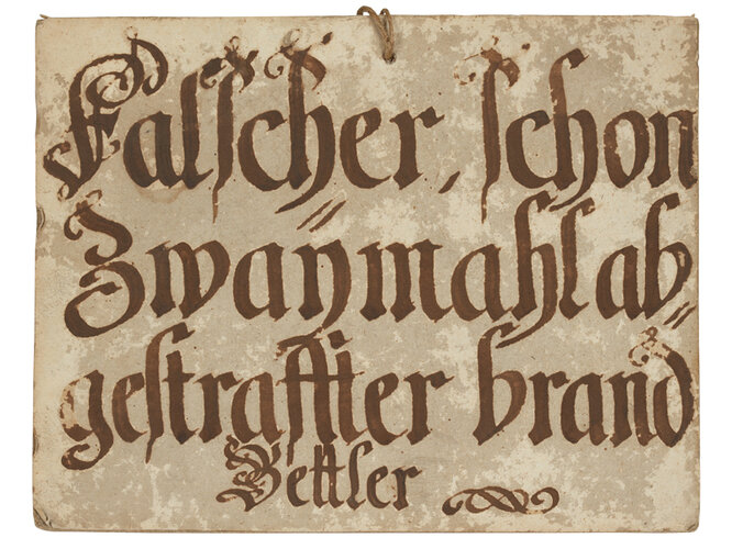 Schandtafel | © © Stadtmuseum Steyr, Foto: OÖ. Landesmuseen, Ernst Grilnberger