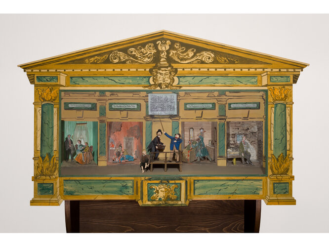 Kulissenguckkasten mit Szene einer Moritaten-Aufführung | © © Land Niederösterreich, Foto: Peter Böttcher