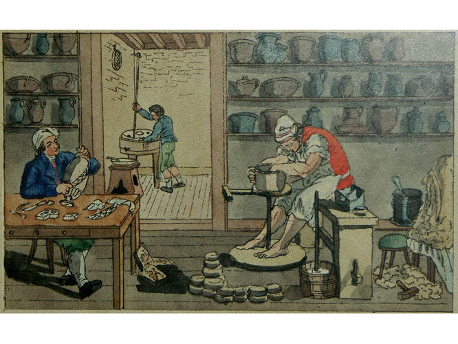 Hafner an der Spindelscheibe