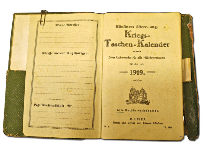 Kriegs-Taschen-Kalender | © Heimat- und Kulturverein Vorchdorf