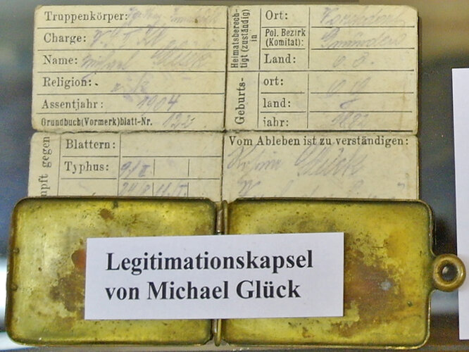 Legitimationsblatt | © Heimat- und Kulturverein Vorchdorf