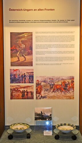 Vitrinenansicht: Österreich-Ungarn an allen Fronten | © Foto: Verbund Oö. Museen