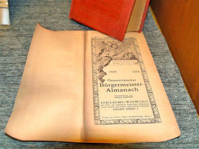 Österreichischer Bürgermeister-Almanach, 1908 | © Foto: Verbund Oö. Museen