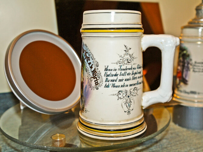 Erinnerungskrug aus dem Ersten Weltkrieg | © Foto: Verbund Oö. Museen