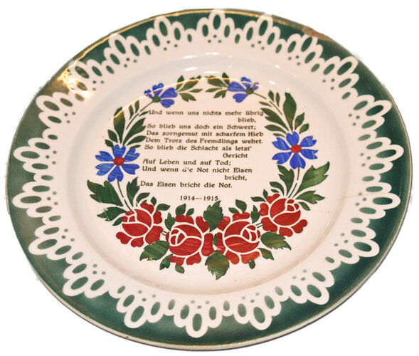 Erinnerungsteller 1914-1915 | © Foto: Verbund Oö. Museen