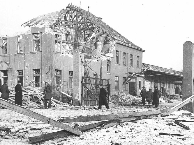 Bombenzerstörte Stadt