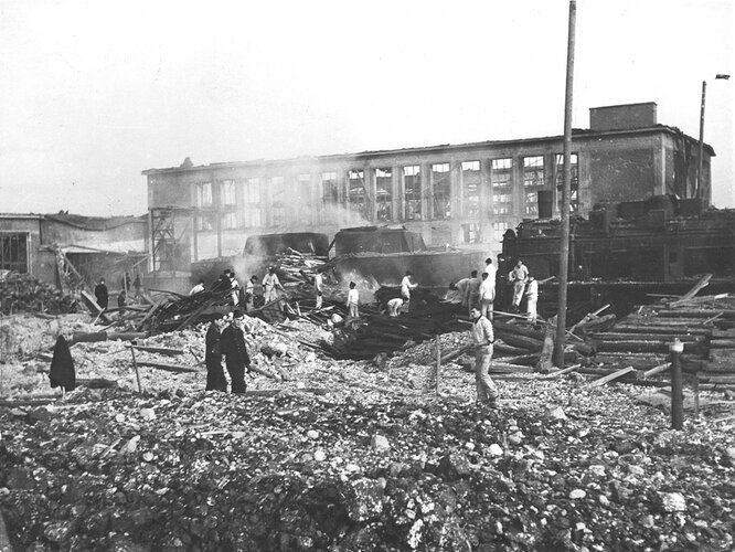 Bombenzerstörte Stadt