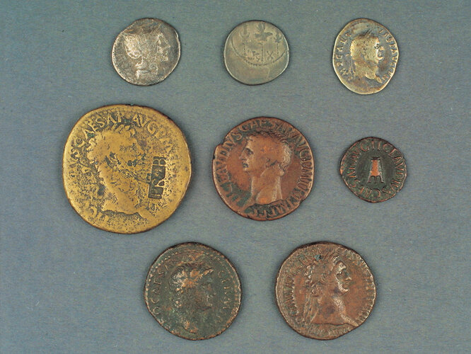 Fundmünzen des 1. Jahrhunderts | © Oö. Landesmuseum, A. Bruckböck