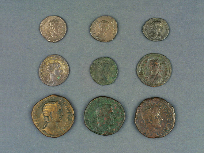 Fundmünzen des 3. Jahrhunderts | © Oö. Landesmuseen, A. Bruckböck 