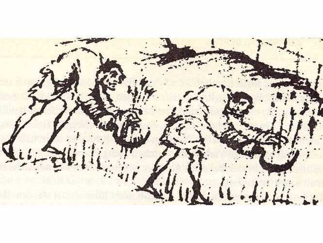 Bauern bei der Getreideernte