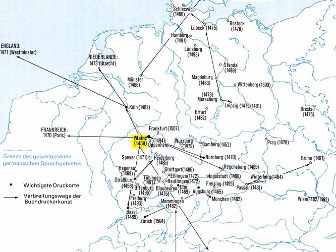 Verbreitung des Buchdrucks