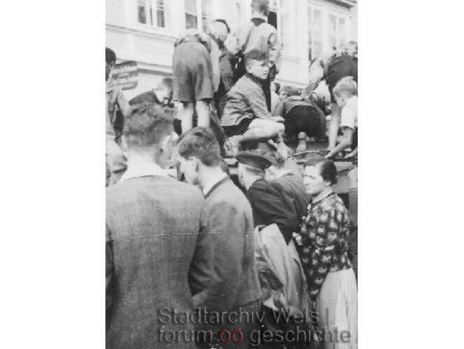 Einmarsch der deutschen Truppen in Wels | © Stadtarchiv Wels