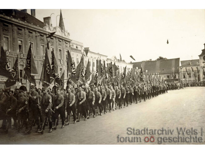 Einmarsch der Nationalsozialisten in Wels am 12. März 1938 | © Ernst Wetzlmaier